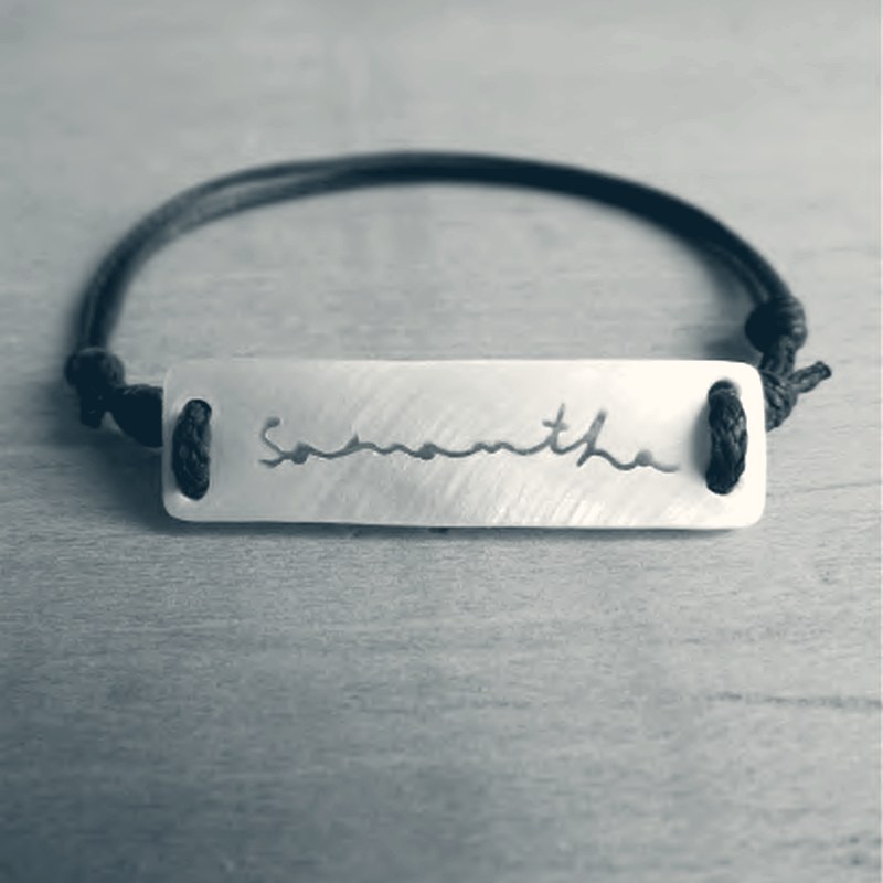 Samantha custom name mother-of-pearl bar